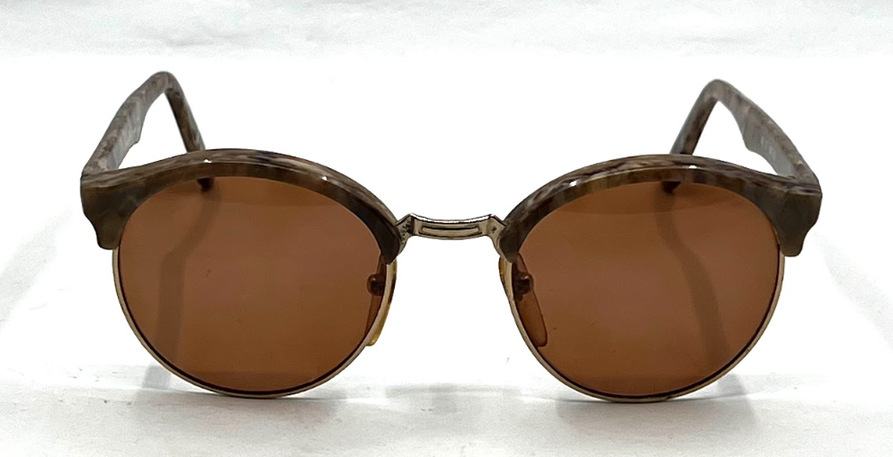 Nouvelle Ligre NL 35 Round Vintage Sunglasses 50□22 Marble Brown Germany