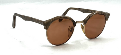 Nouvelle Ligre NL 35 Round Vintage Sunglasses 50□22 Marble Brown Germany