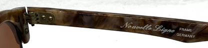 Nouvelle Ligre NL 35 Round Vintage Sunglasses 50□22 Marble Brown Germany