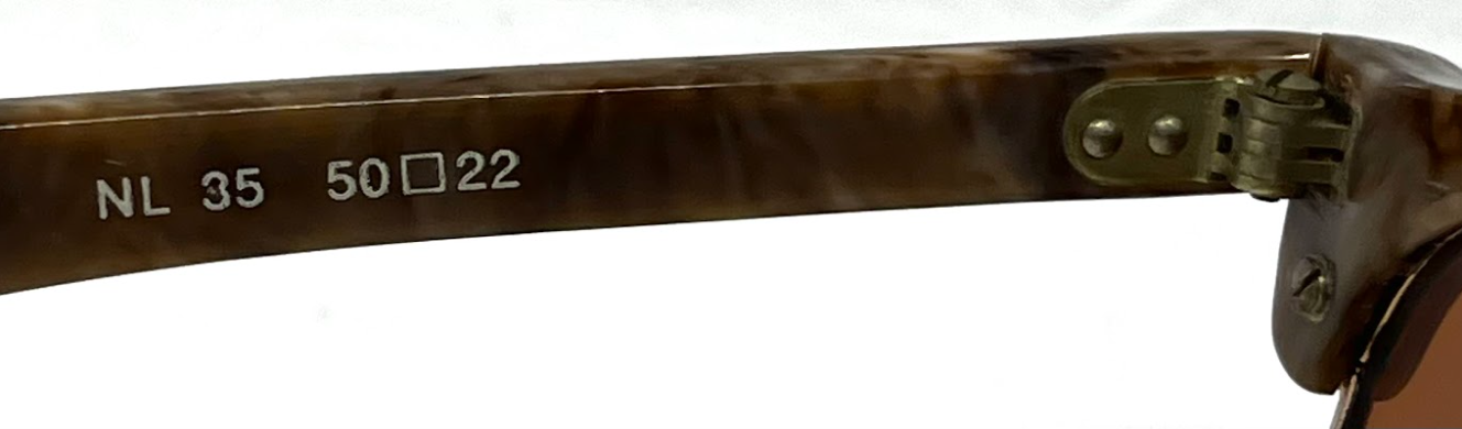 Nouvelle Ligre NL 35 Round Vintage Sunglasses 50□22 Marble Brown Germany