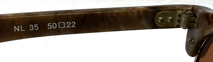 Nouvelle Ligre NL 35 Round Vintage Sunglasses 50□22 Marble Brown Germany