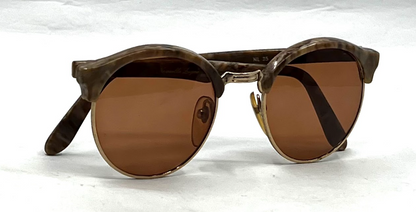 Nouvelle Ligre NL 35 Round Vintage Sunglasses 50□22 Marble Brown Germany