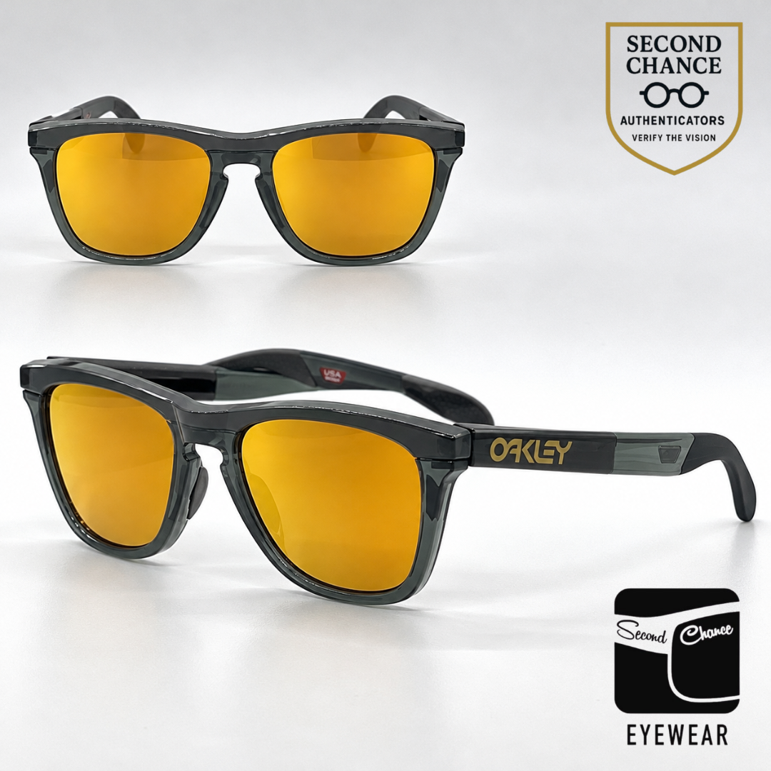 Oakley Frogskins Range OO9284-0855 Olive Green Sunglasses-Orange Prizm Lennses-Unworn