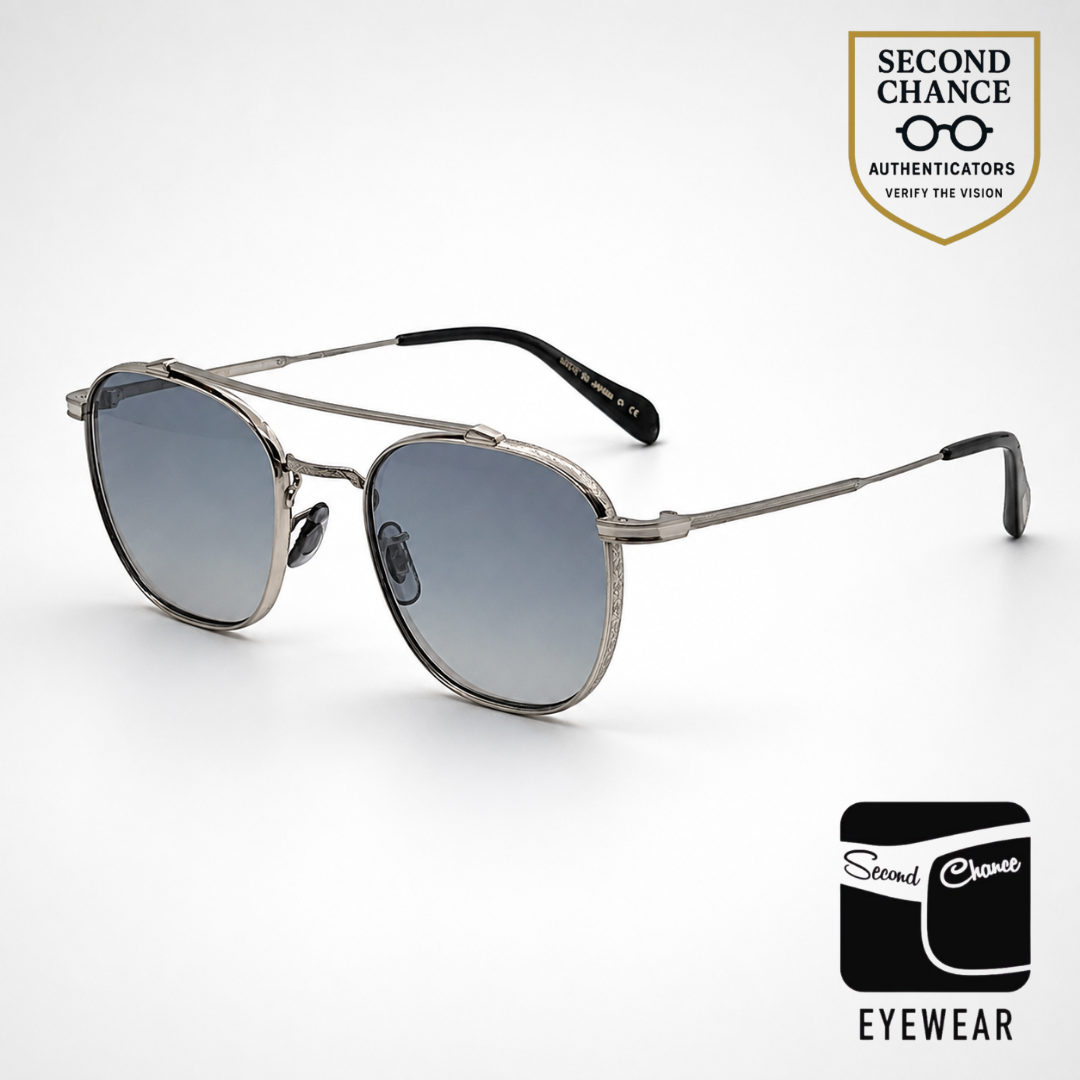 Oliver Peoples OV1294ST Mandeville Titanium Square Sunglasses-New/Unworn-Full Kit