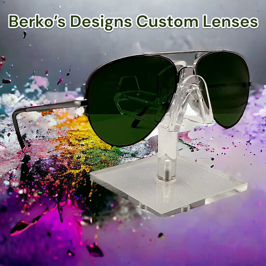 Vintage Half-Rim Metal Frame with BRAND NEW Berko’s Designs Custom Lenses