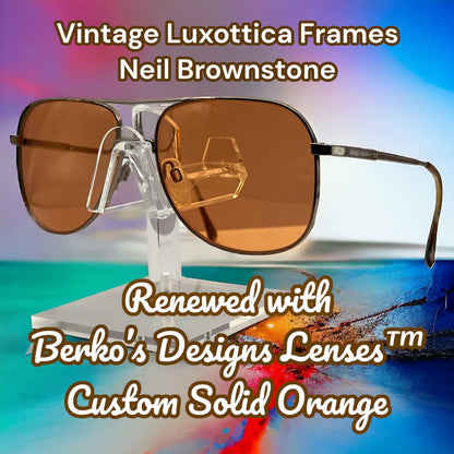 Vintage Luxottica NEIL Brownstone Frames Renewed with Brand New Berko’s Designs Lenses™️