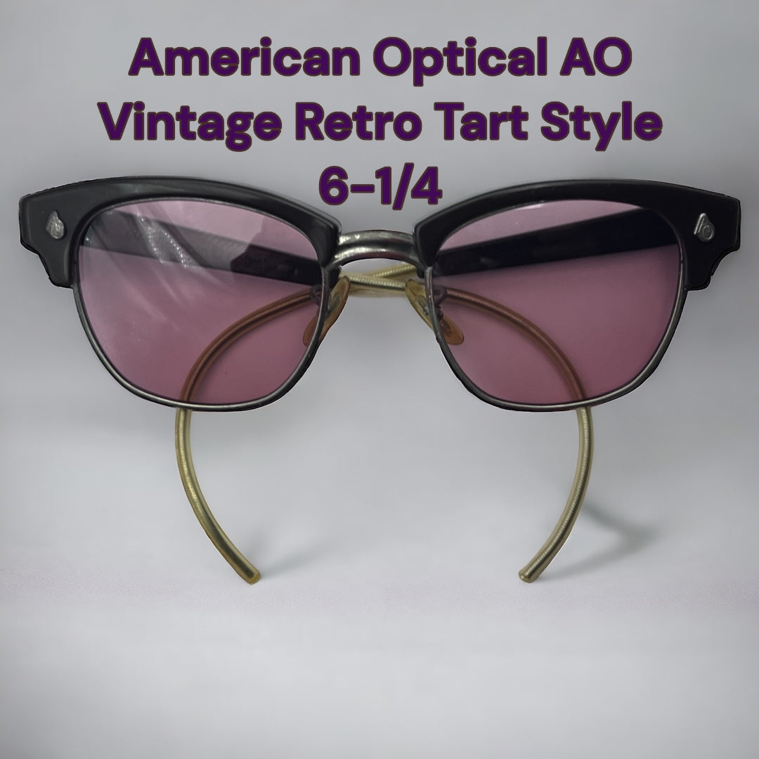 American Optical Vintage Tart Style Sunglasses 6 1/4-New Berko’s Designs Custom Lenses™️