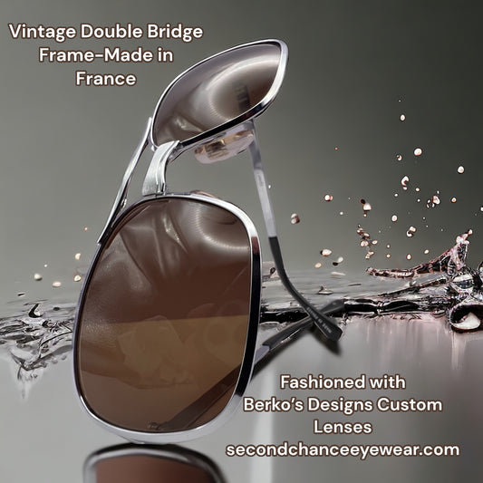 Vintage Deadstock/Double-Bridge FRAMES-with Brand New Berko's Designs Custom Lenses 56-20mm