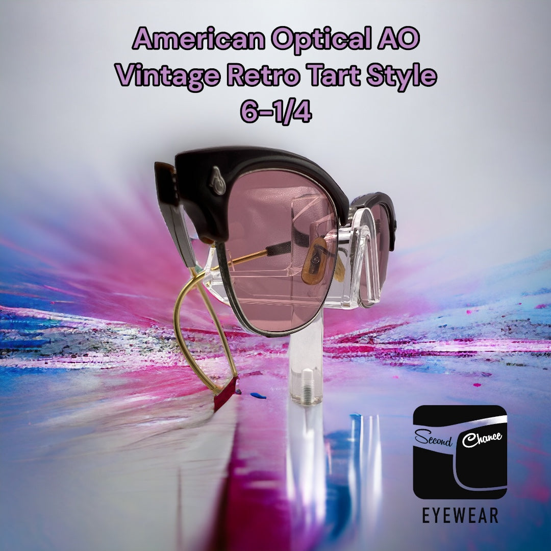 American Optical Vintage Tart Style Sunglasses 6 1/4-New Berko’s Designs Custom Lenses™️