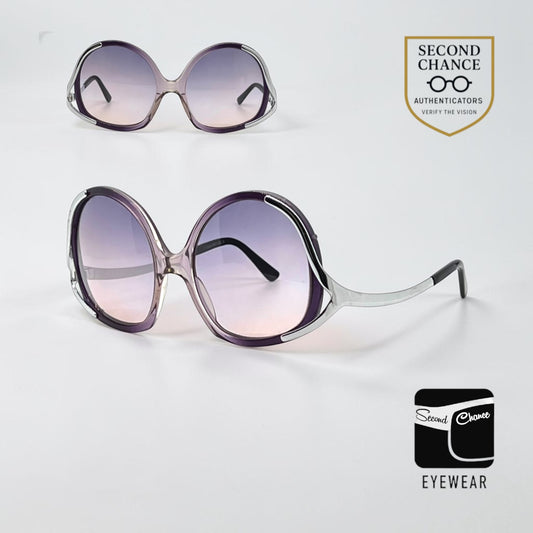 Rodenstock Cortina-Vintage Purple Butterfly Sunglasses-Unworn-New Custom Lenses
