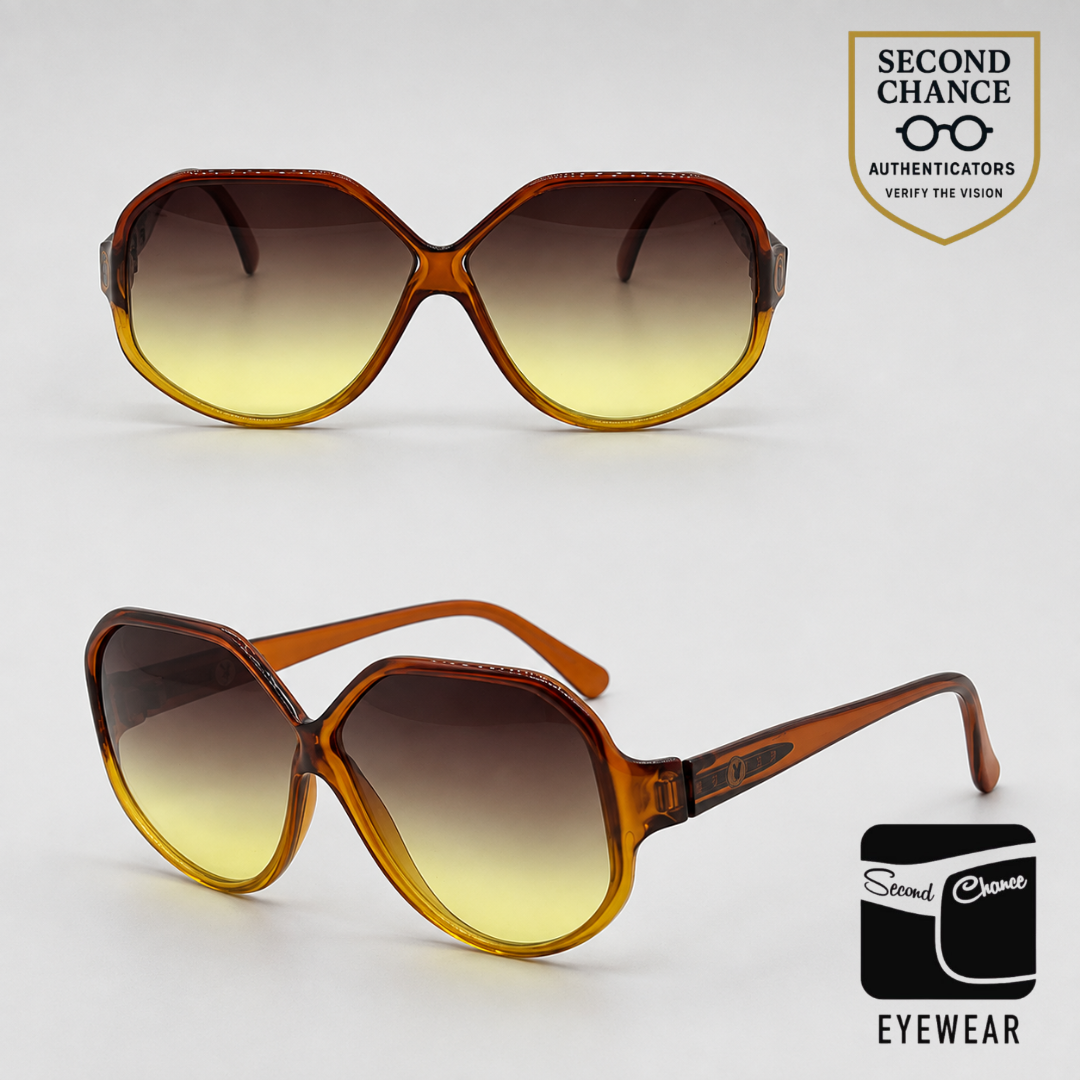 Playboy 4037-30 Vintage Sunglasses-New Custom Amber Gradient Lenses Unworn-Germany