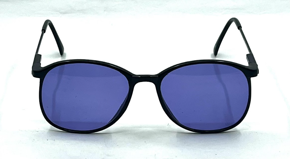 Polaris Carbon 22 Vintage Sunglasses Black-New Purple Custom Lenses France-Unworn