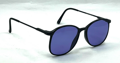 Polaris Carbon 22 Vintage Sunglasses Black-New Purple Custom Lenses France-Unworn