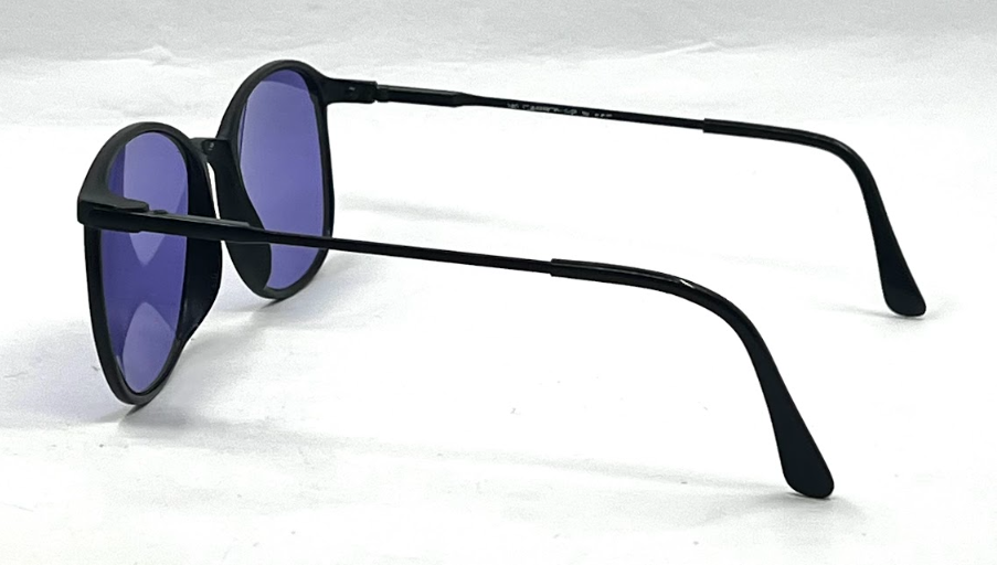 Polaris Carbon 22 Vintage Sunglasses Black-New Purple Custom Lenses France-Unworn