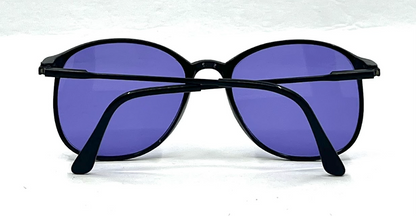 Polaris Carbon 22 Vintage Sunglasses Black-New Purple Custom Lenses France-Unworn