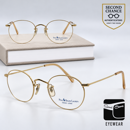 Polo Ralph Lauren Polo Classic X Gold Round Metal Eyeglasses-Unworn-Japan
