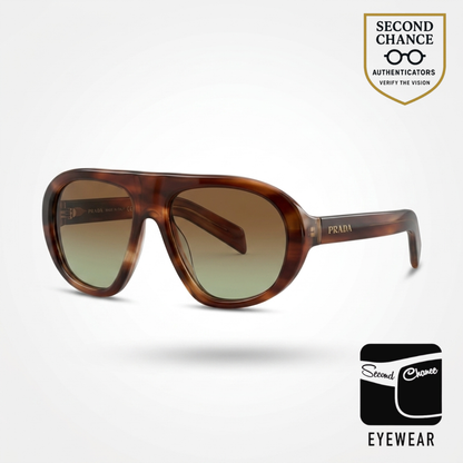 Prada Shadowplay Pilot Sunglasses-Original Oak Gradient Lens-Unworn/NOS