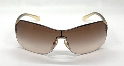 Prada SPR 59O Y2K VINTAGE Shield-Rimless Sunglasses ZVN-0A6 Made Italy
