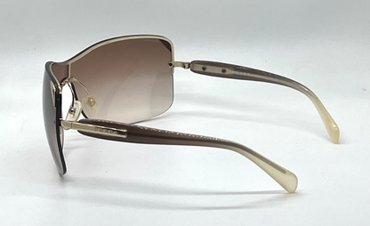 Prada SPR 59O Y2K VINTAGE Shield-Rimless Sunglasses ZVN-0A6 Made Italy