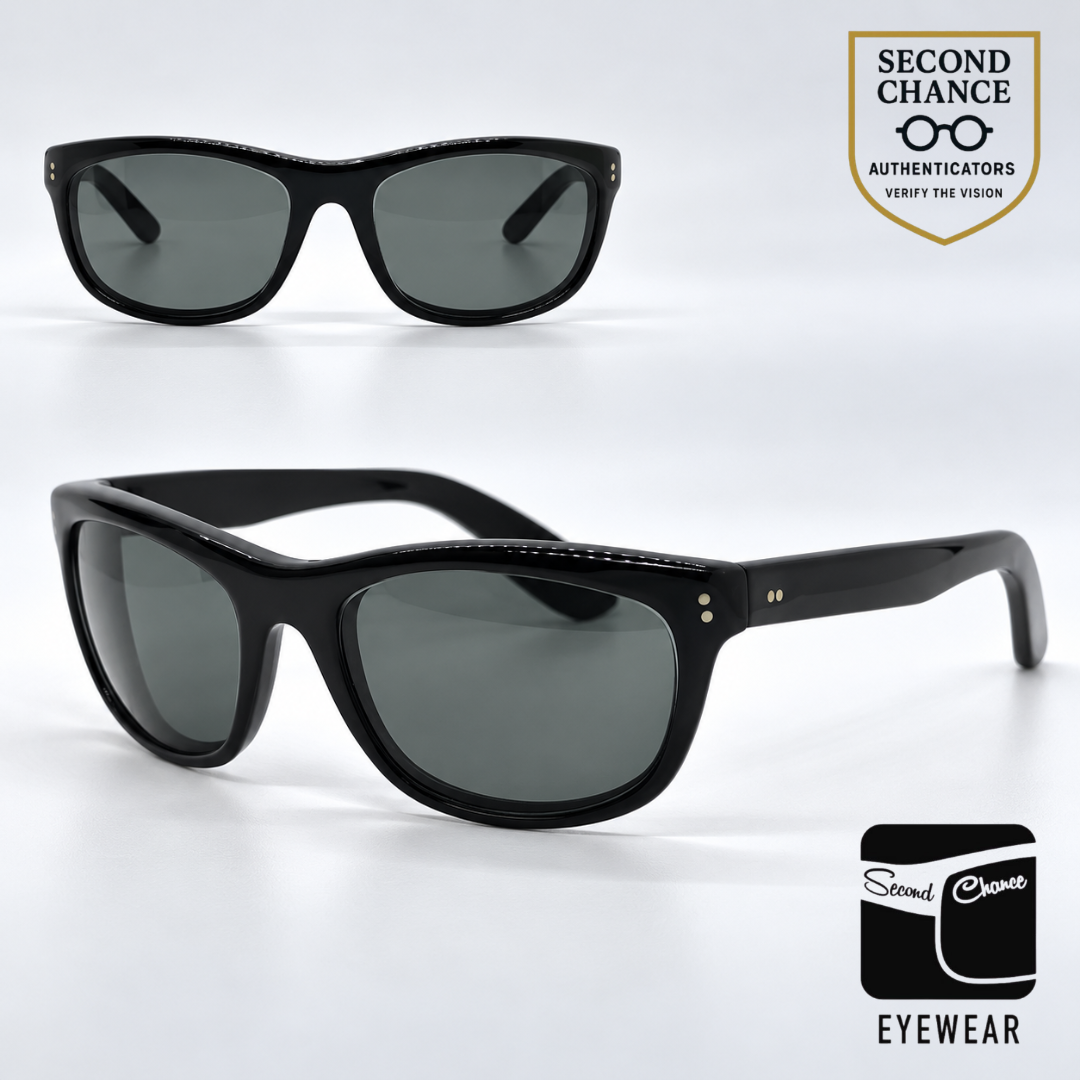 Ray-Ban B&L Balorama Black Wrap Sunglasses-G-15 Green Lenses-Unworn