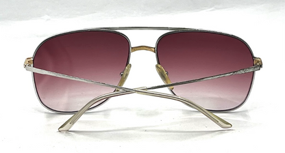 Revue M0037 Vintage Aviator Sunglasses-New Dark Rose Gradient Custom Lenses-UNWORN