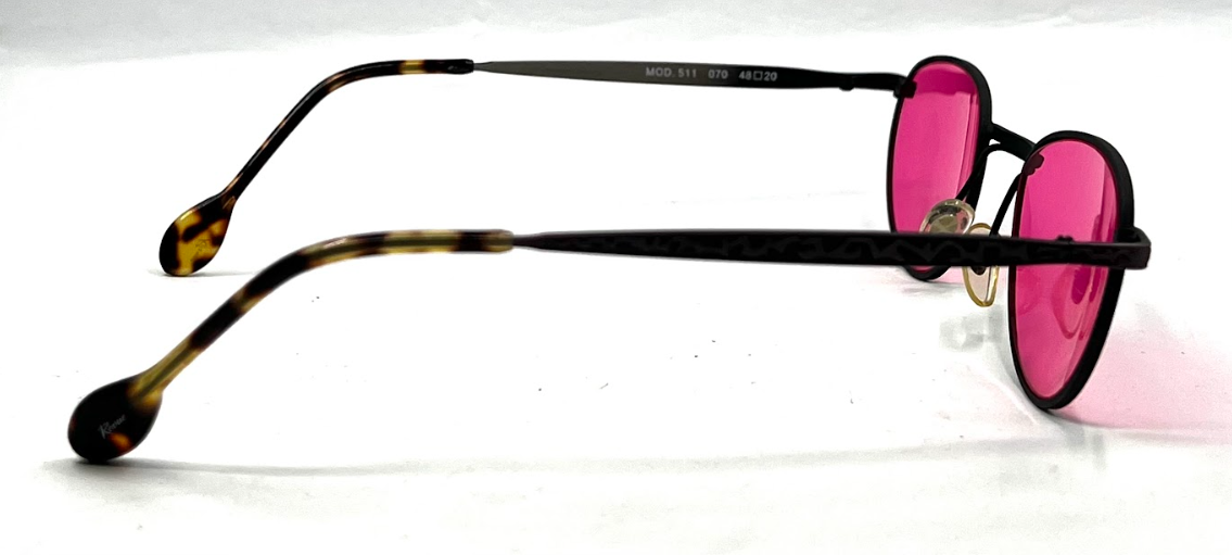 Revue Mod. 511 070-Metal Vintage Sunglasses-New Custom Pink Custom Lenses-Unworn