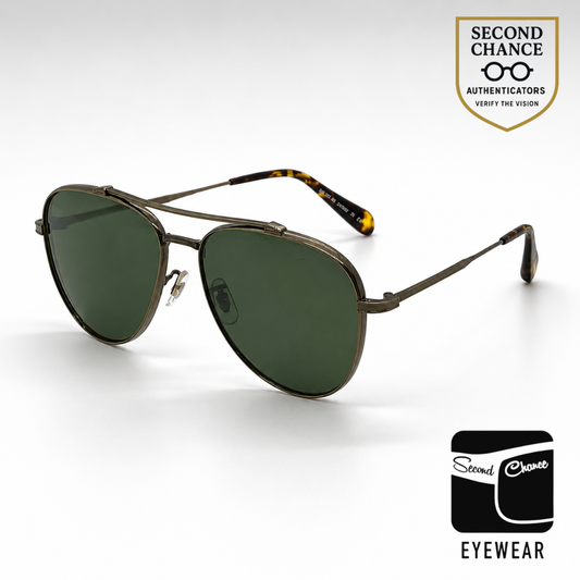 Oliver Peoples Rikson OV1266ST 528471 Antique Gold Aviator Sunglasses