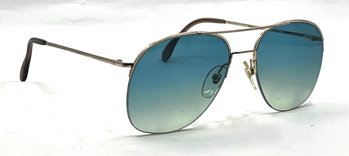 Rodenstock Mr. R R852 GP140 Vintage Aviator-New  Blue Gradient Custom Lenses