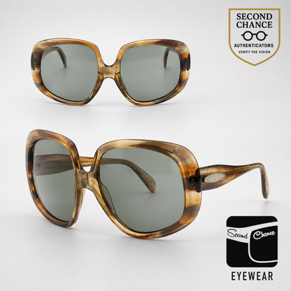Safilo Andorra Oversized Vintage Sunglasses Amber Tortoise-Unworn Italy