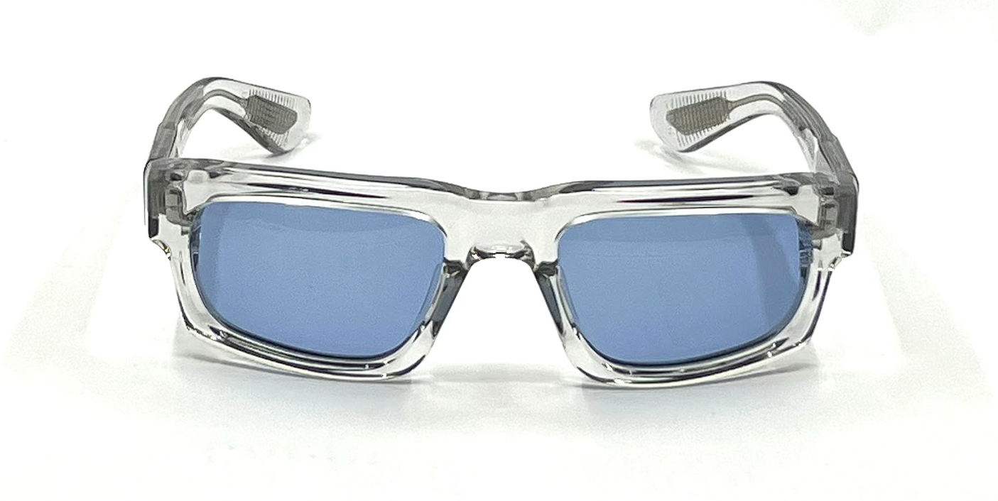 Jacques Marie Mage Louisville Clear Crystal Sunglasses | Original Blue Armorlite Lenses