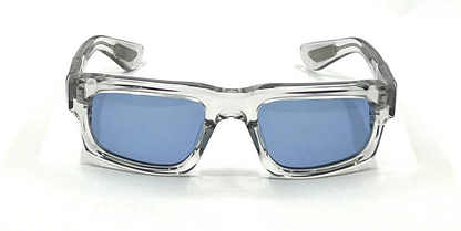 Jacques Marie Mage Louisville Clear Crystal Sunglasses | Original Blue Armorlite Lenses