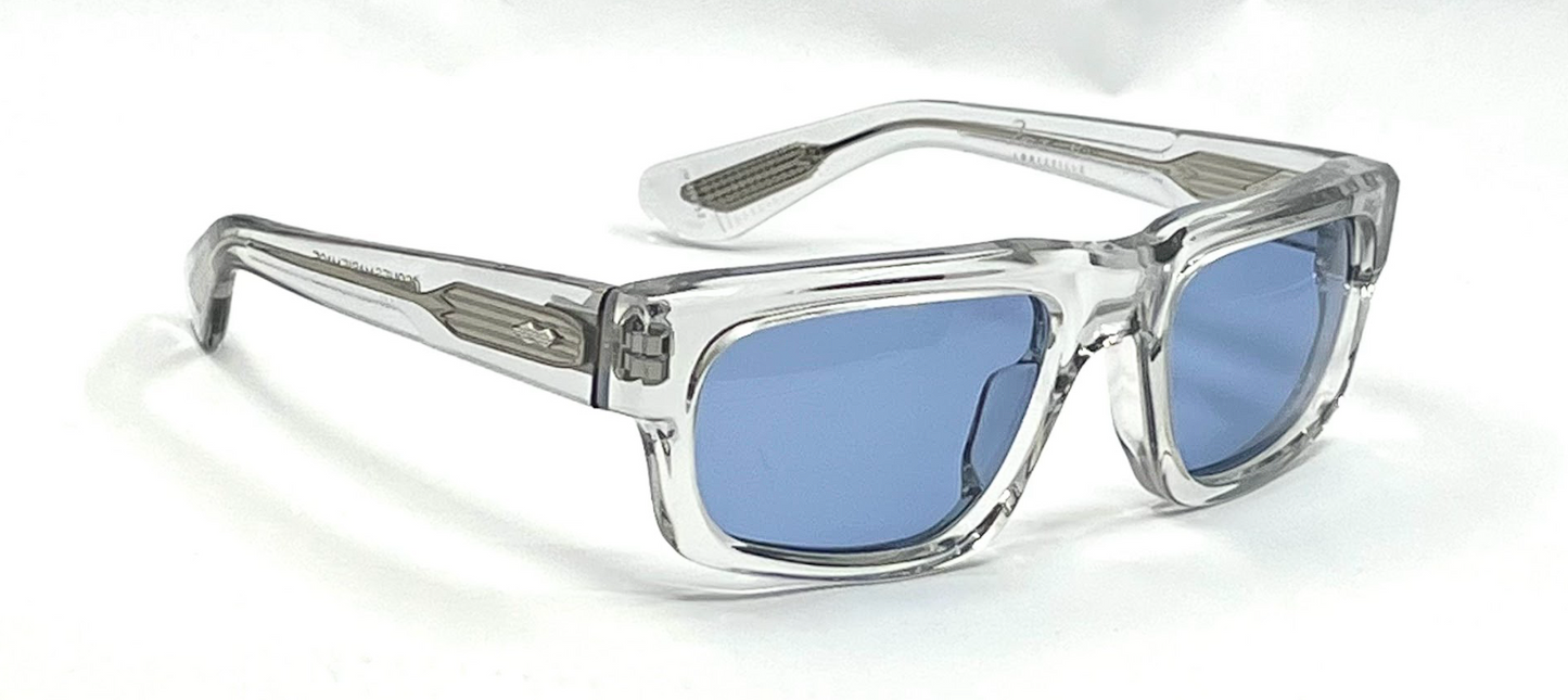 Jacques Marie Mage Louisville Clear Crystal Sunglasses | Original Blue Armorlite Lenses