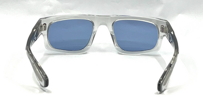Jacques Marie Mage Louisville Clear Crystal Sunglasses | Original Blue Armorlite Lenses