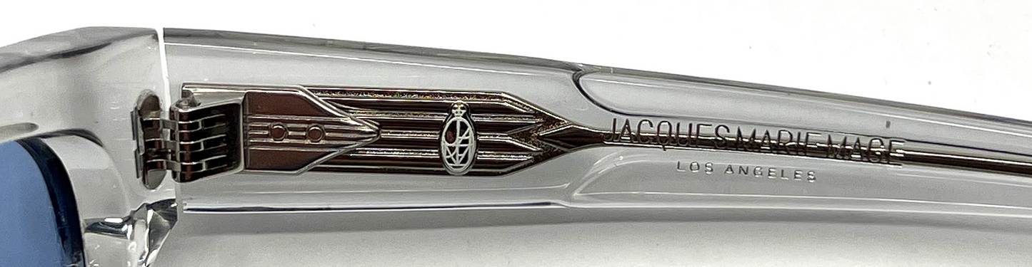 Jacques Marie Mage Louisville Clear Crystal Sunglasses | Original Blue Armorlite Lenses