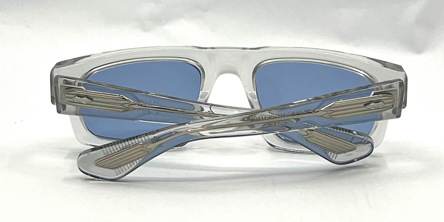 Jacques Marie Mage Louisville Clear Crystal Sunglasses | Original Blue Armorlite Lenses