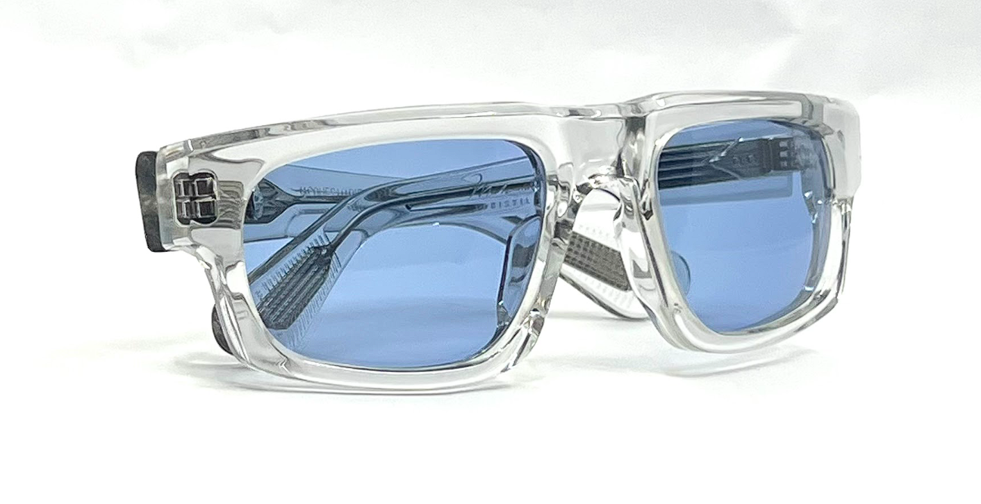 Jacques Marie Mage Louisville Clear Crystal Sunglasses | Original Blue Armorlite Lenses