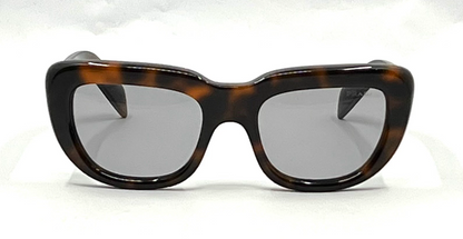 Prada PR D07S Havana Square Sunglasses Unworn Deadstock Original Grey Lenses