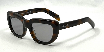 Prada PR D07S Havana Square Sunglasses Unworn Deadstock Original Grey Lenses