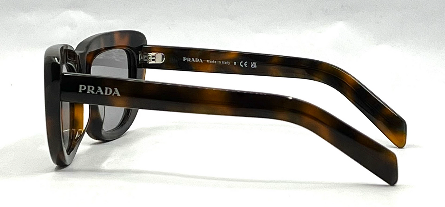 Prada PR D07S Havana Square Sunglasses Unworn Deadstock Original Grey Lenses