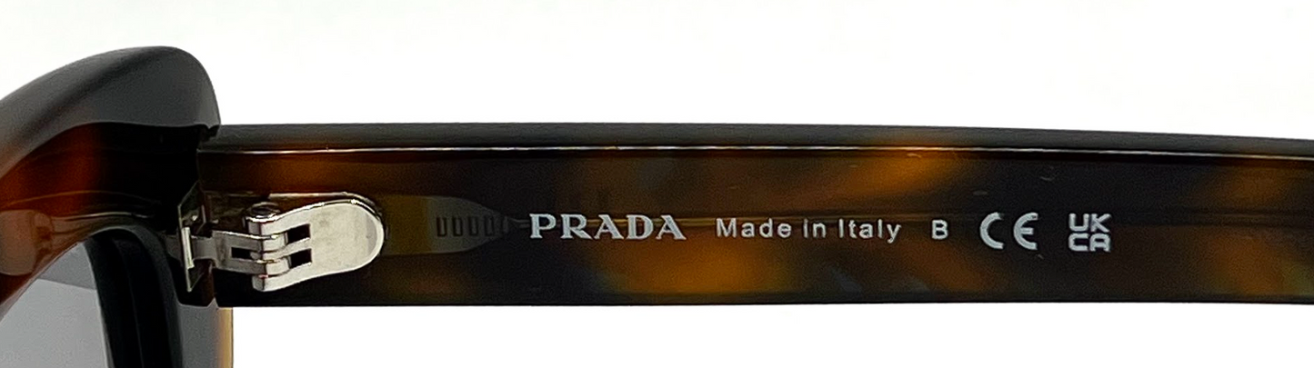 Prada PR D07S Havana Square Sunglasses Unworn Deadstock Original Grey Lenses