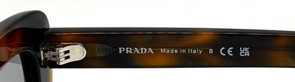 Prada PR D07S Havana Square Sunglasses Unworn Deadstock Original Grey Lenses