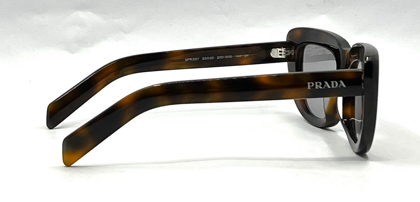 Prada PR D07S Havana Square Sunglasses Unworn Deadstock Original Grey Lenses
