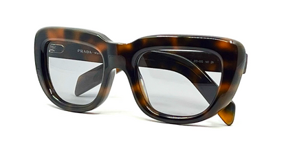 Prada PR D07S Havana Square Sunglasses Unworn Deadstock Original Grey Lenses