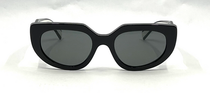 Prada SPR D02 Cat Eye Black Sunglasses-Original Grey Lenses-UNWORN/NOS
