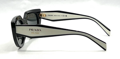 Prada SPR D02 Cat Eye Black Sunglasses-Original Grey Lenses-UNWORN/NOS