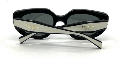 Prada SPR D02 Cat Eye Black Sunglasses-Original Grey Lenses-UNWORN/NOS