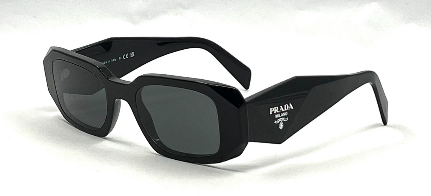 Prada SPR 17W Black Sunglasses-Original Grey Lenses-UNWORN/NOS