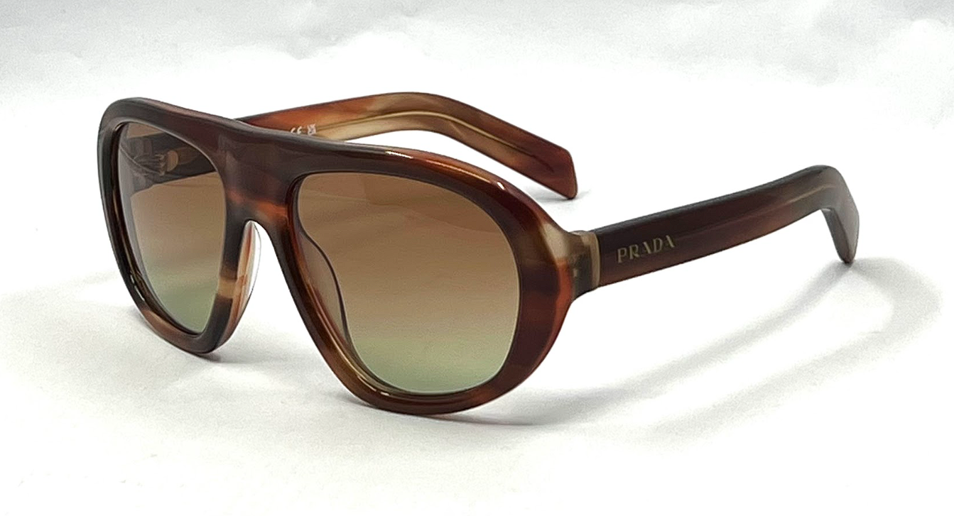 Prada Shadowplay Pilot Sunglasses-Original Oak Gradient Lens-Unworn/NOS