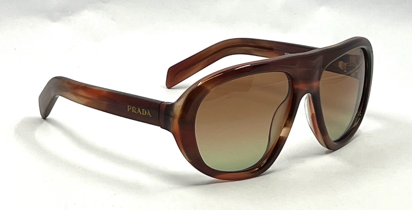 Prada Shadowplay Pilot Sunglasses-Original Oak Gradient Lens-Unworn/NOS