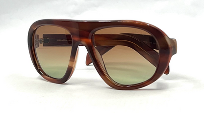 Prada Shadowplay Pilot Sunglasses-Original Oak Gradient Lens-Unworn/NOS